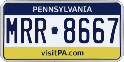 PA license plate MRR8667