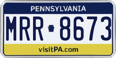 PA license plate MRR8673