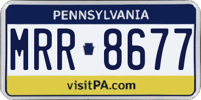 PA license plate MRR8677