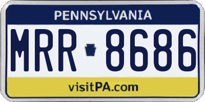 PA license plate MRR8686