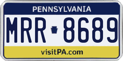 PA license plate MRR8689