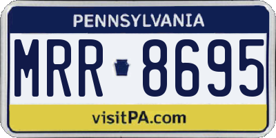PA license plate MRR8695