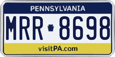 PA license plate MRR8698