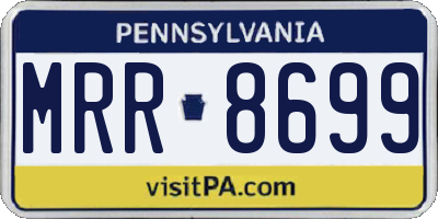 PA license plate MRR8699