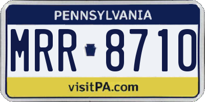 PA license plate MRR8710