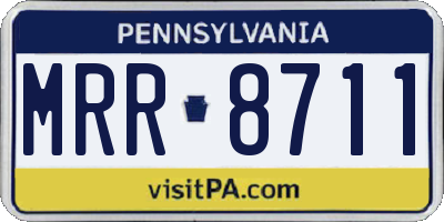 PA license plate MRR8711