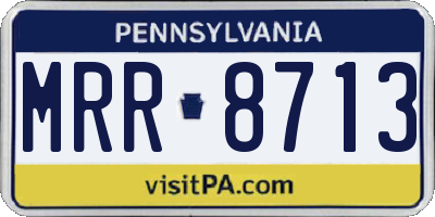 PA license plate MRR8713