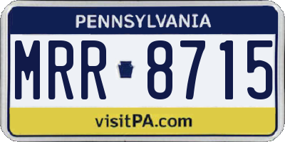 PA license plate MRR8715