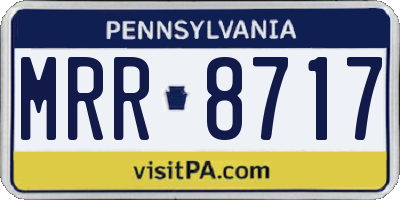 PA license plate MRR8717