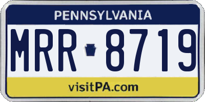 PA license plate MRR8719