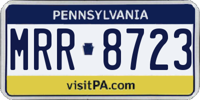 PA license plate MRR8723