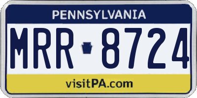 PA license plate MRR8724