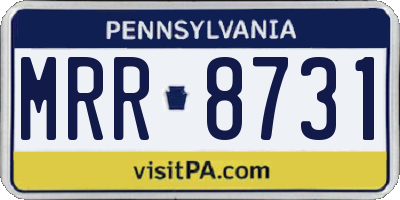 PA license plate MRR8731