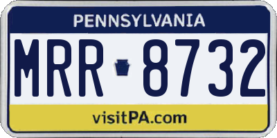 PA license plate MRR8732