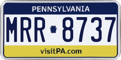 PA license plate MRR8737