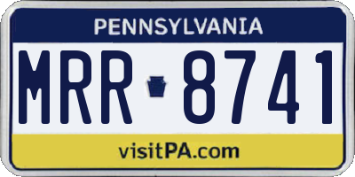 PA license plate MRR8741