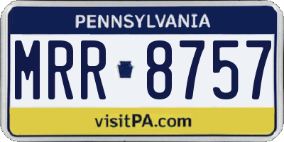 PA license plate MRR8757
