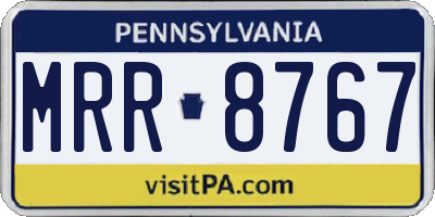 PA license plate MRR8767