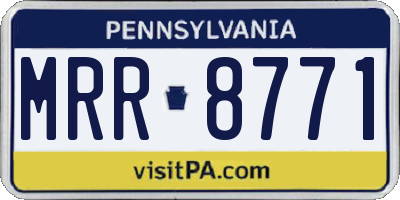 PA license plate MRR8771