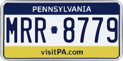 PA license plate MRR8779