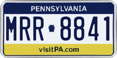 PA license plate MRR8841