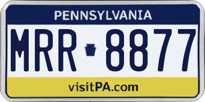 PA license plate MRR8877