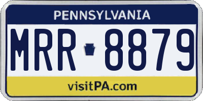 PA license plate MRR8879