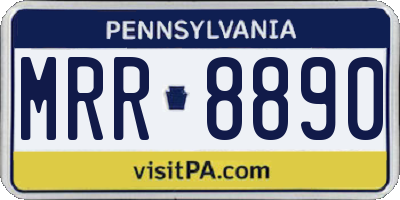 PA license plate MRR8890