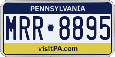 PA license plate MRR8895