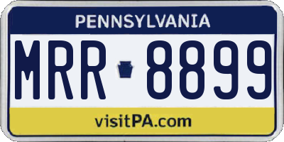 PA license plate MRR8899