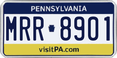 PA license plate MRR8901
