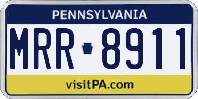 PA license plate MRR8911