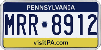 PA license plate MRR8912