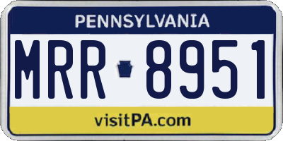 PA license plate MRR8951