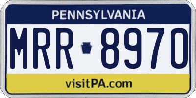 PA license plate MRR8970
