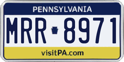 PA license plate MRR8971