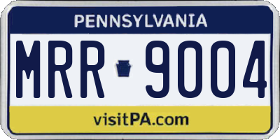 PA license plate MRR9004