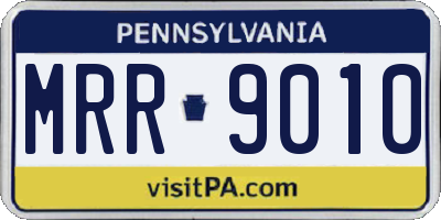 PA license plate MRR9010
