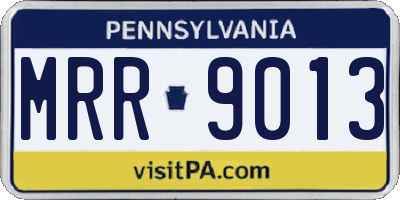 PA license plate MRR9013