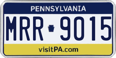 PA license plate MRR9015