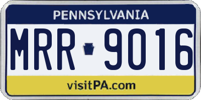 PA license plate MRR9016