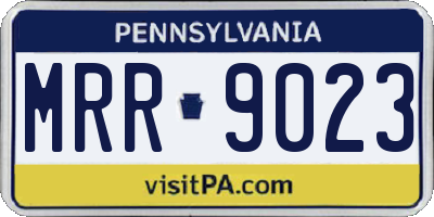 PA license plate MRR9023