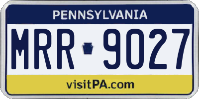 PA license plate MRR9027