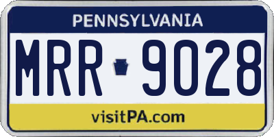 PA license plate MRR9028