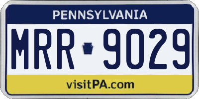 PA license plate MRR9029