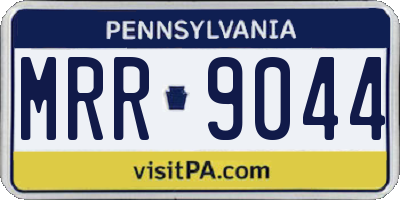 PA license plate MRR9044