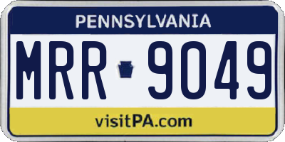 PA license plate MRR9049