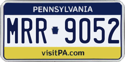 PA license plate MRR9052