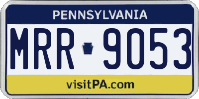 PA license plate MRR9053