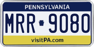 PA license plate MRR9080